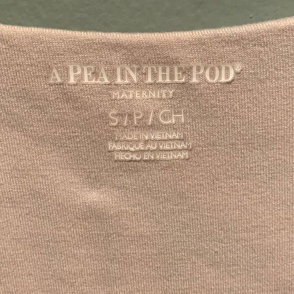 A Pea in the Pod Maternity Dress Small Turquoise Cream Geometric Stripe Stretch - Picture 6 of 6